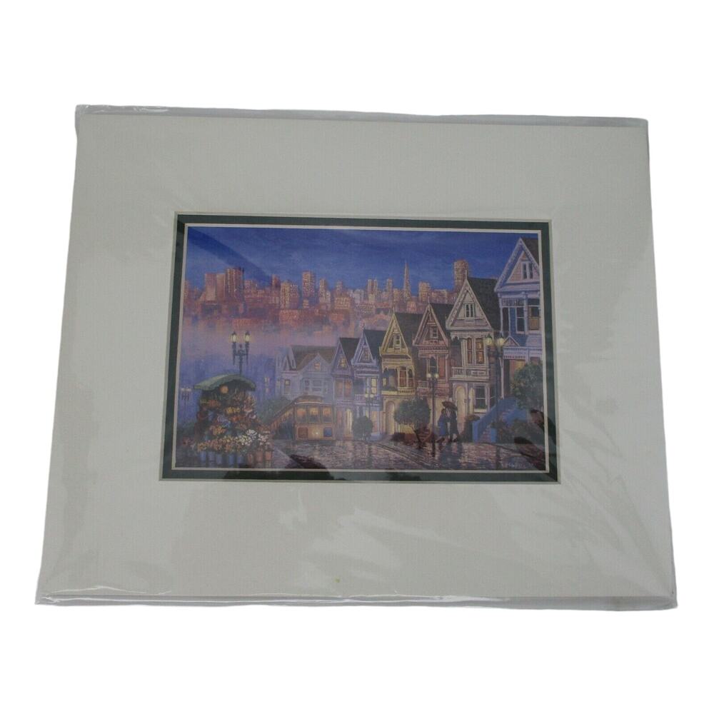 San Francisco with Trolly Print 8" x 10" Matted by Anna Chrasta